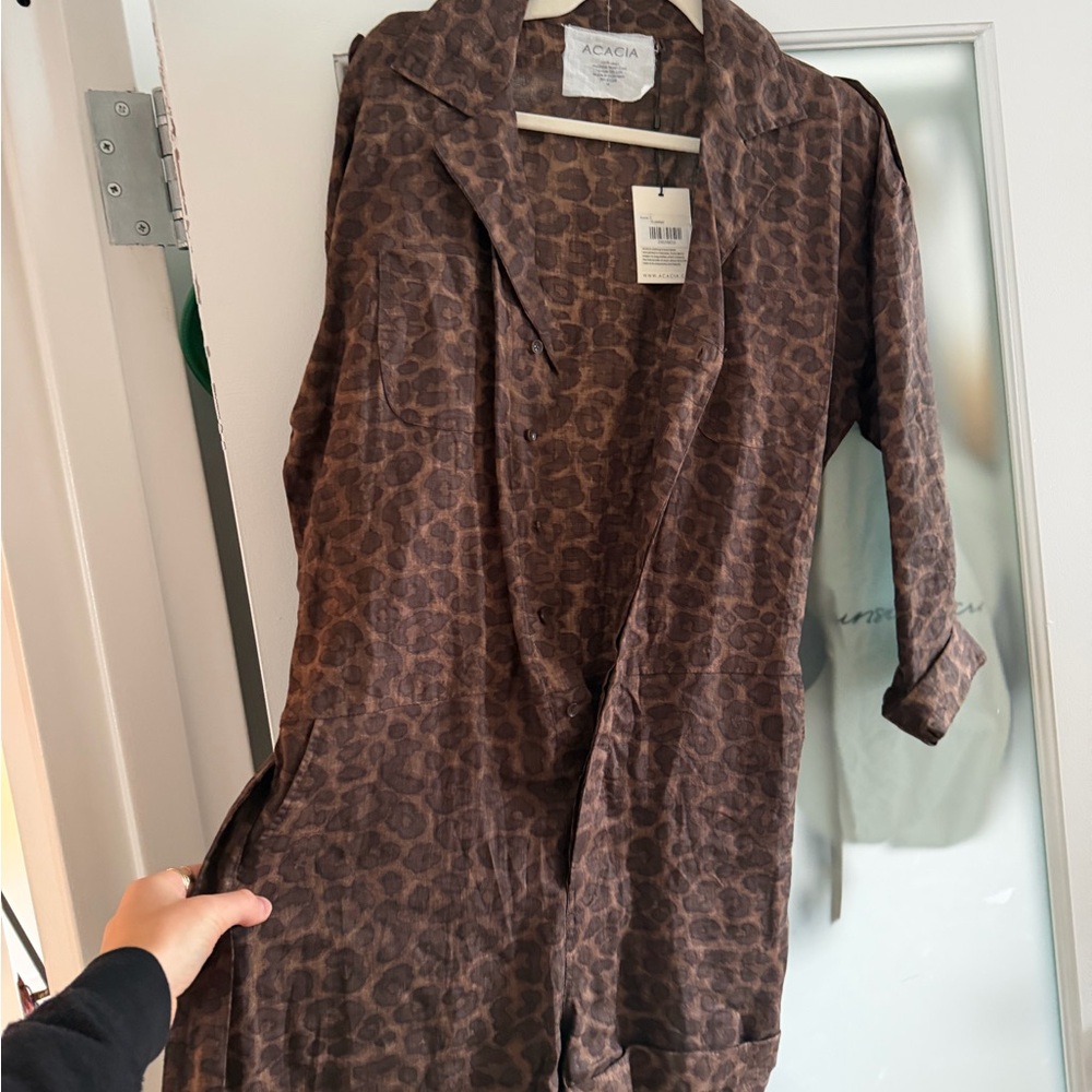Acacia Swimwear Brown Leopard Print romper